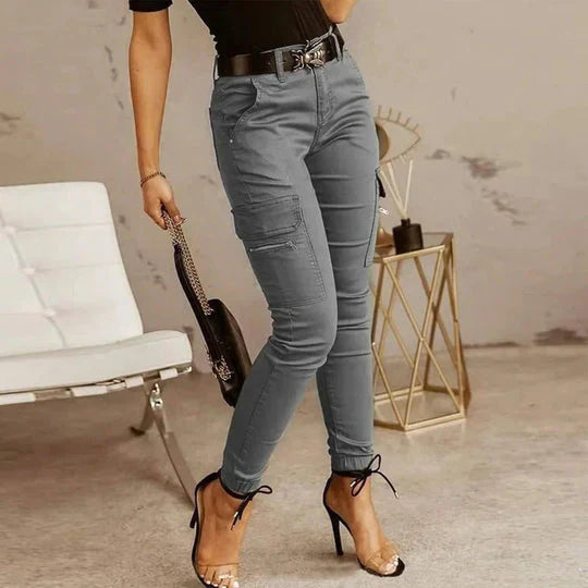 Kayla | Stylish High-Waisted Cargo Jeans